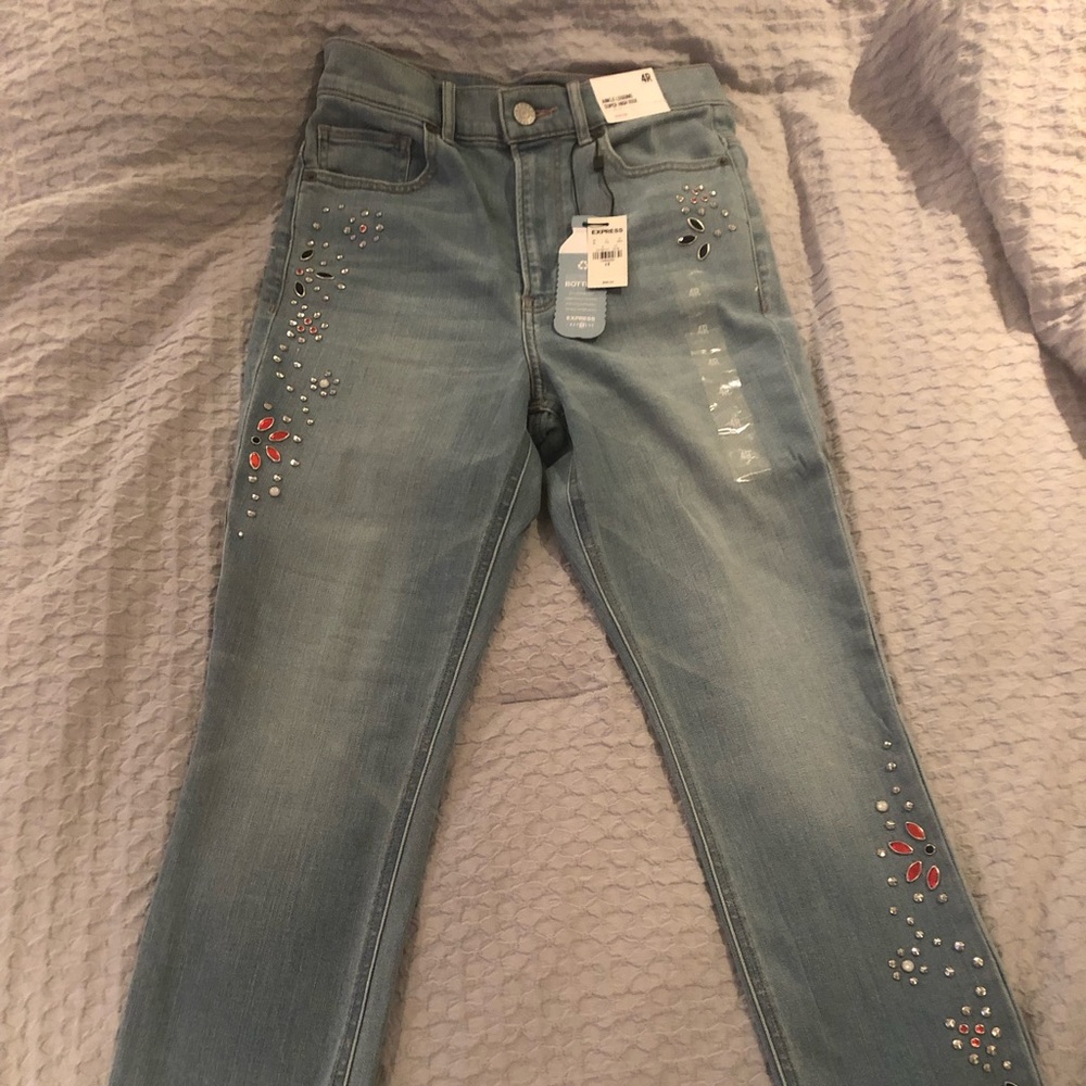 Express Studded Jean Super High Rise Leggings